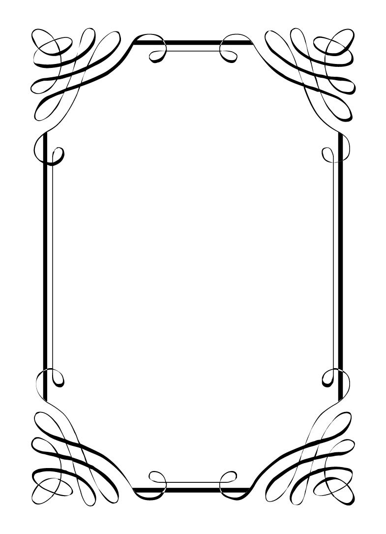 Free Vintage Calligraphic Frames And Borders with regard to Free Printable Borders and Frames