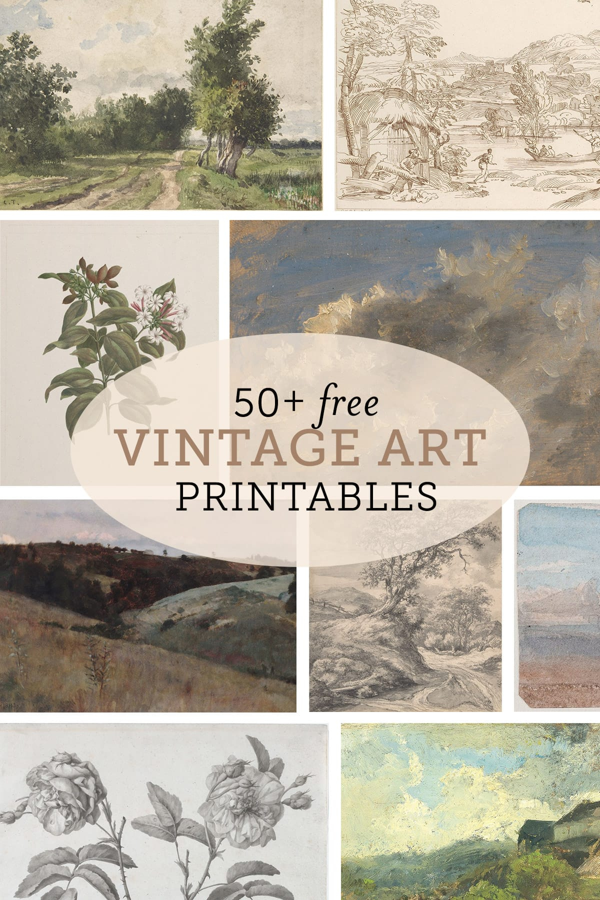Free Vintage Printable Art Sources - Jenna Sue Design with Free Printable Murals