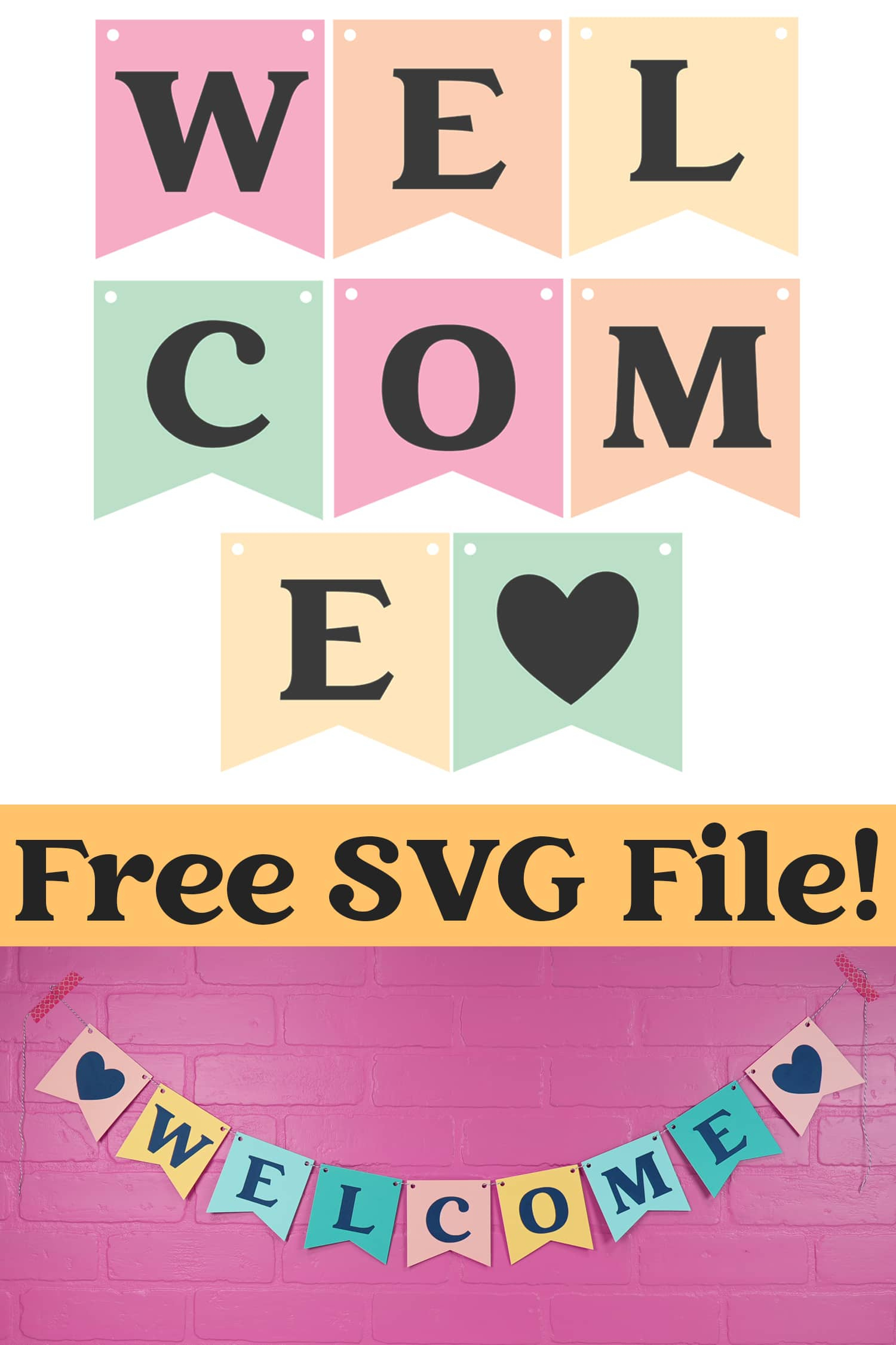 Free Welcome Banner Svg File - Happiness Is Homemade in Free Printable Welcome Banner Template