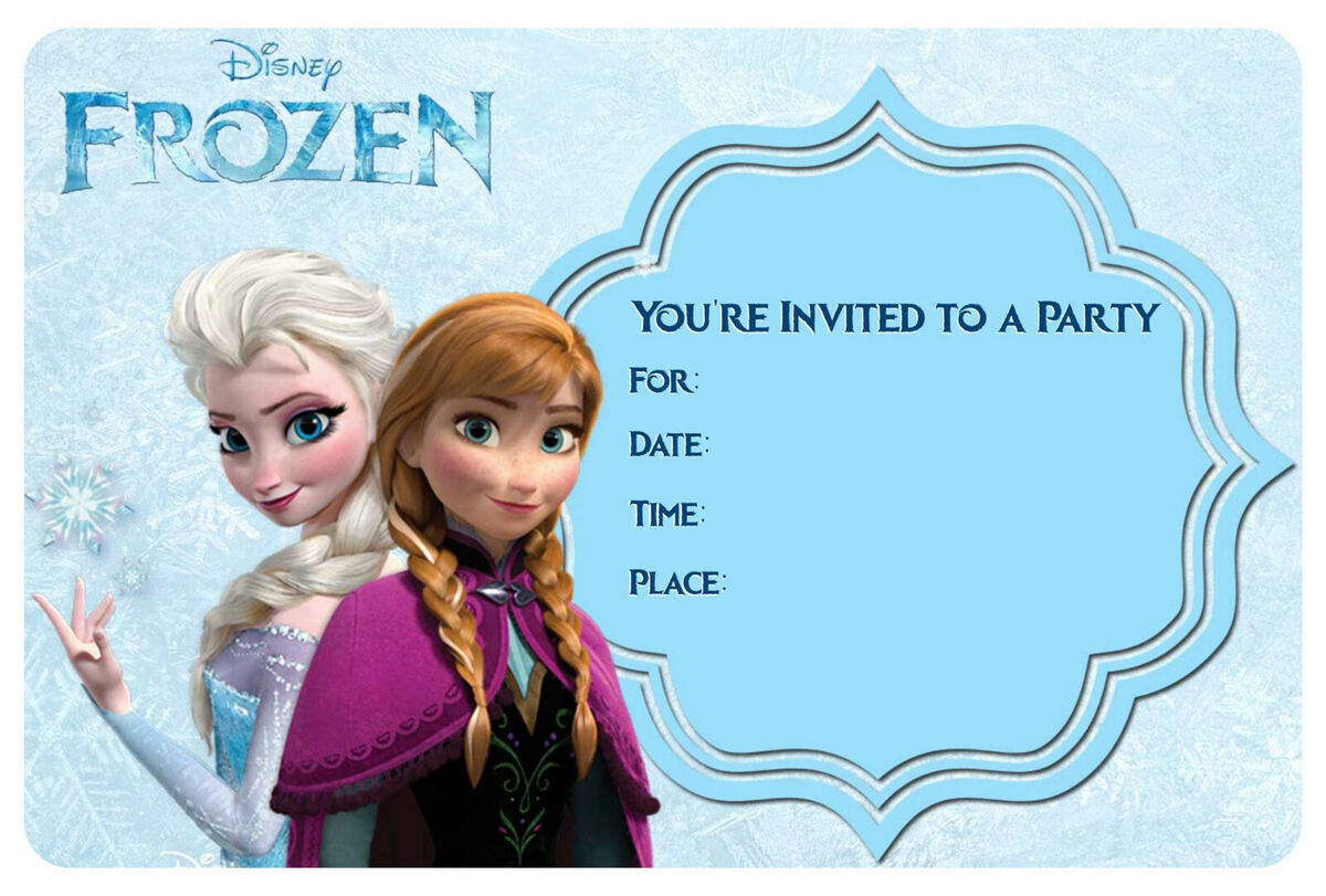 Frozen Birthday Party Invitations Invites Children Kids - Free inside Frozen Invitations Printables Free