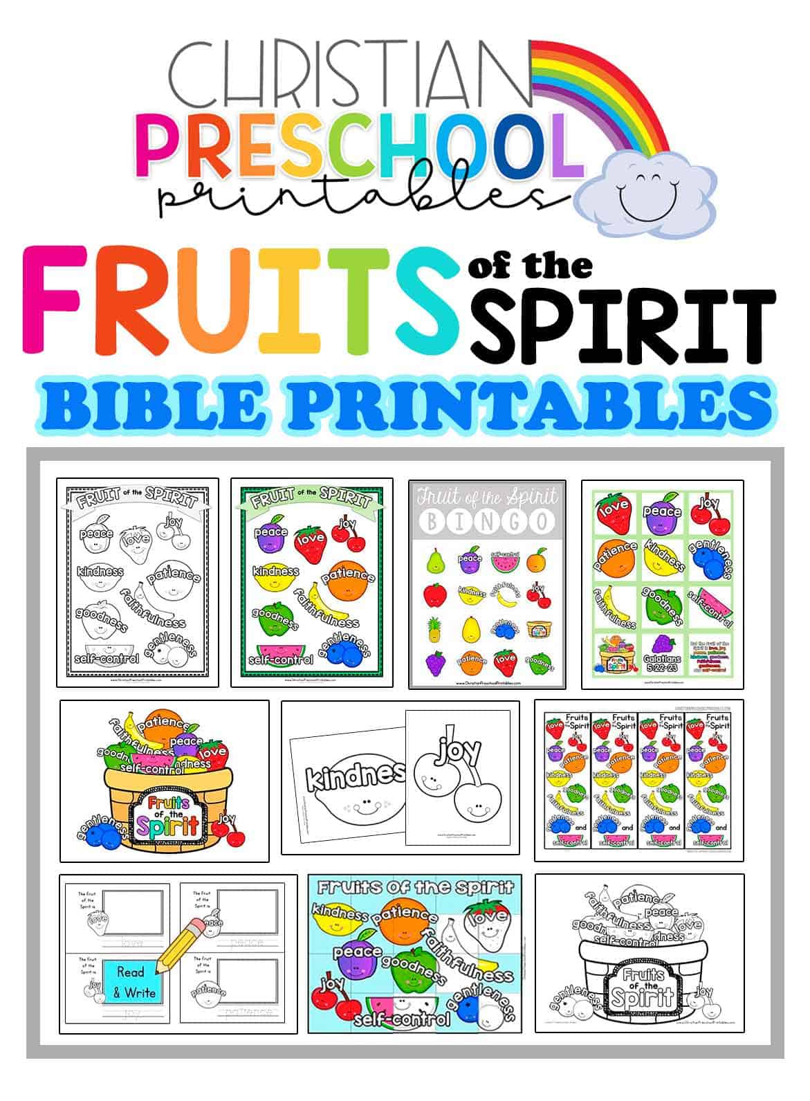 Fruit Of The Spirit Printables - Christian Preschool Printables within Fruit of the Spirit Free Printable