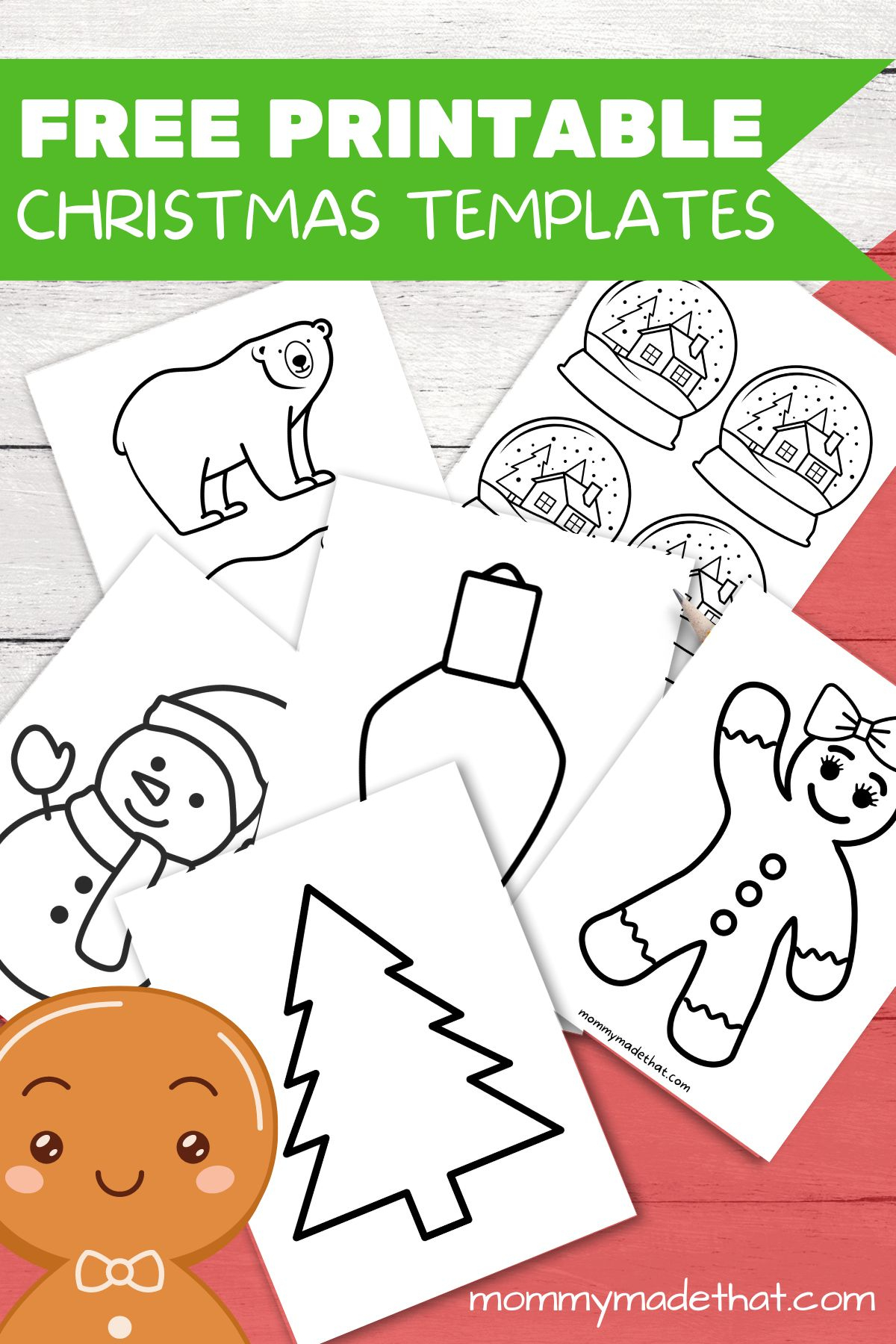 Fun Christmas Printable Templates (A Ton Of Free Ones!) for Free Printable Christmas Templates