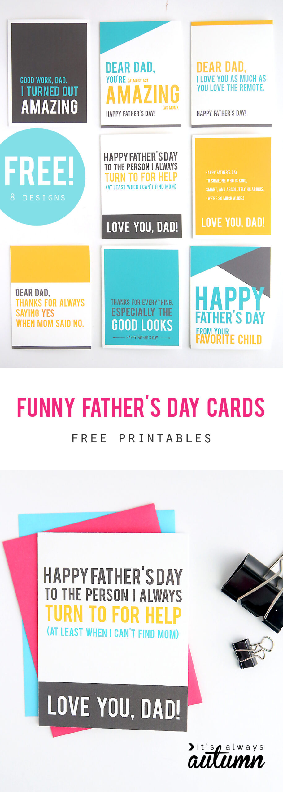 Funny Father'S Day Cards You Can Print At Home - It'S Always Autumn with regard to Free Printable Funny Father'S Day Cards