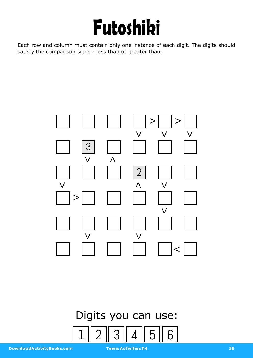 Futoshiki In Logic Master 105 for Free Printable Futoshiki Puzzles