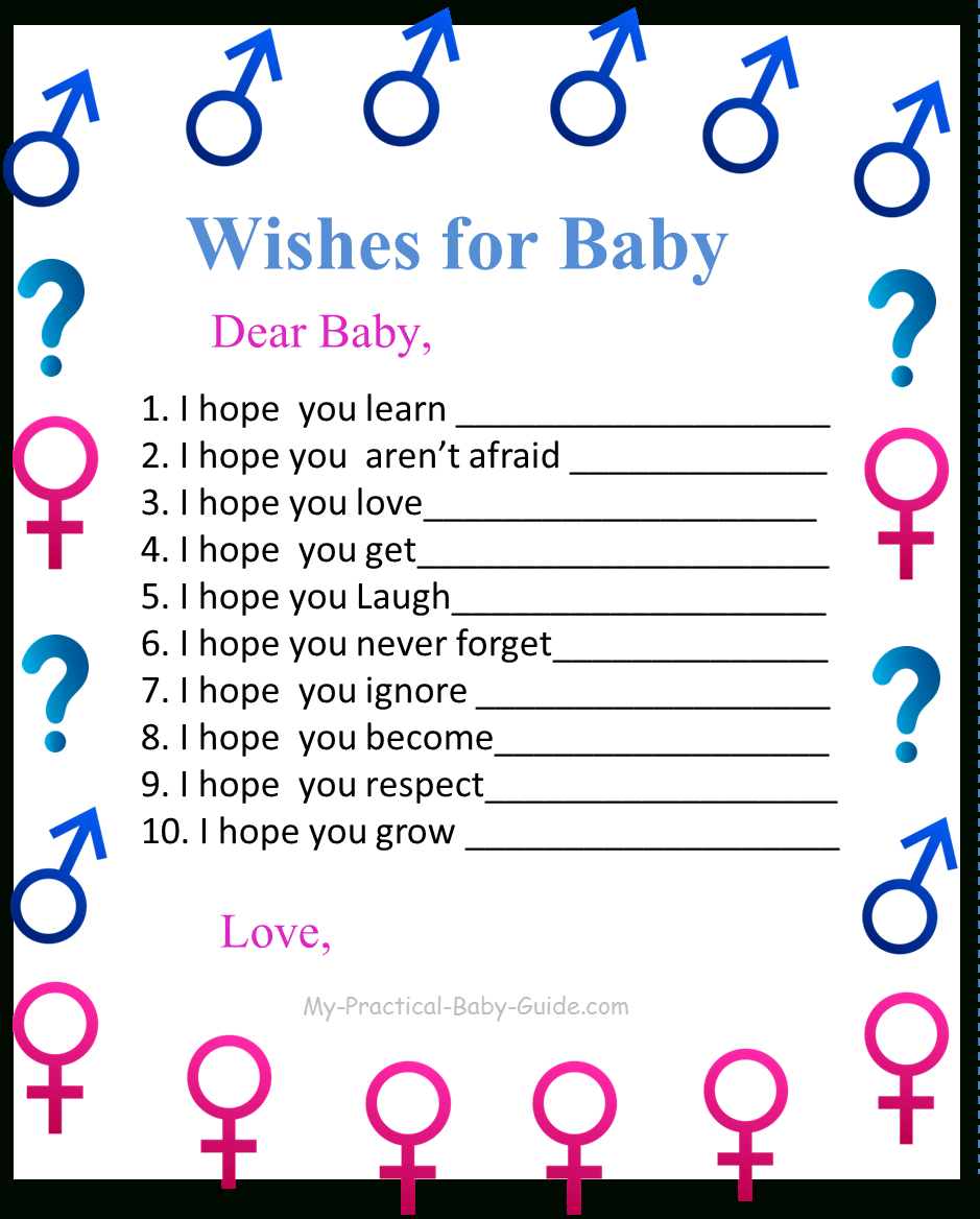 Gender Reveal Baby Shower Ideas - My Practical Baby Shower Guide with regard to Free Printable Gender Reveal Games