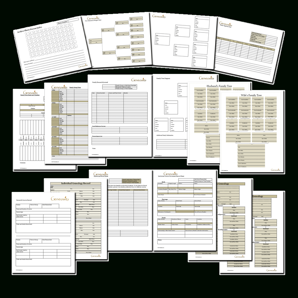 Geneosity Forms - Download - Form Fields in Free Printable Genealogy Worksheets