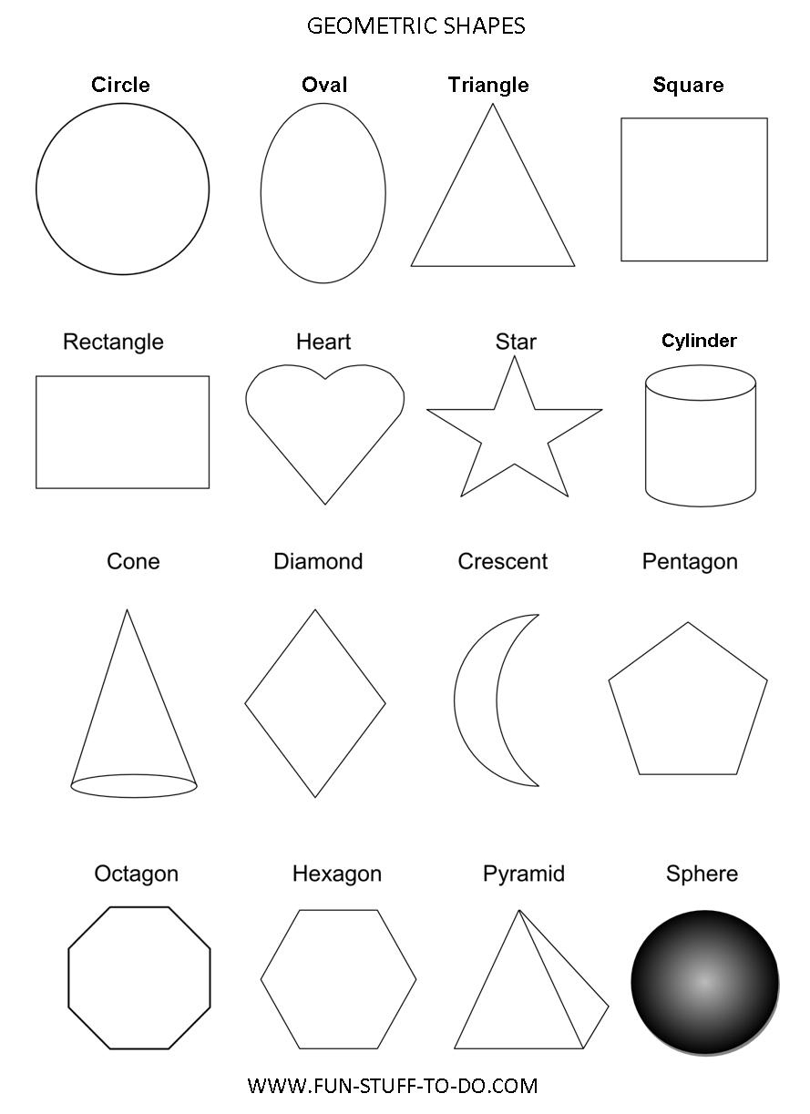 Geometric Shapes Worksheets | Free To Print inside Free Printable Geometric Shapes