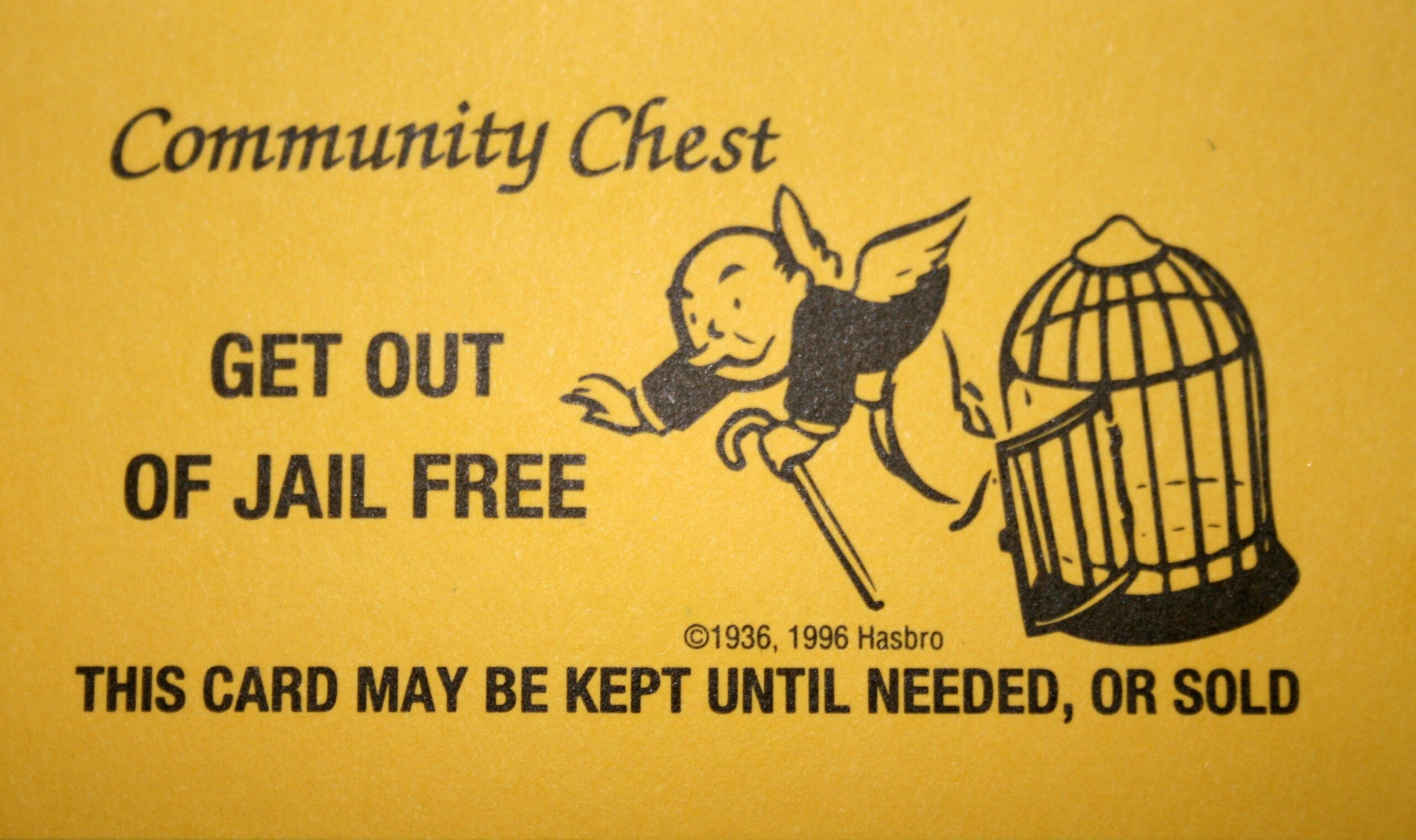 Get Out Of Jail Free Card Printable | Monopoly Theme regarding Get Out of Jail Free Card Printable