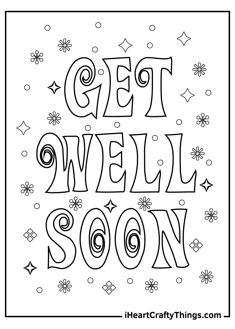 Get Well Soon Coloring Pages (100% Free Printables) regarding Free Printable Get Well Cards To Color