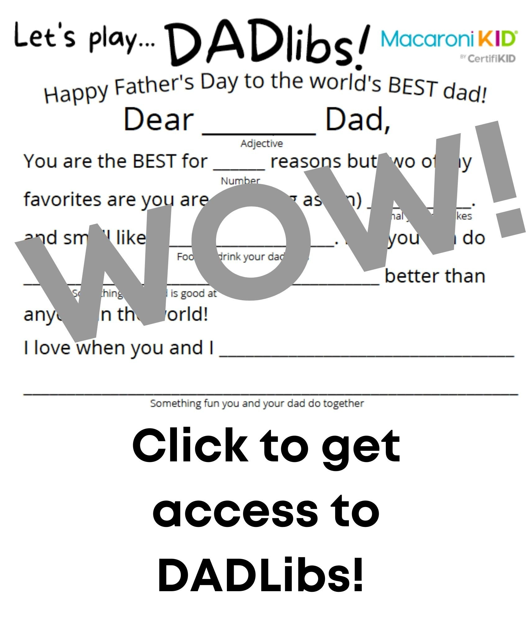 Get Your Free Father&amp;#039;S Day Printables: Let&amp;#039;S Play Dadlibs throughout Free Father&amp;#039;S Day Printables