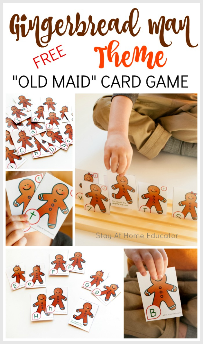 Gingerbread Man Theme Old Maid Card Game - Stay At Home Educator with regard to Free Printable Old Maid Card Game