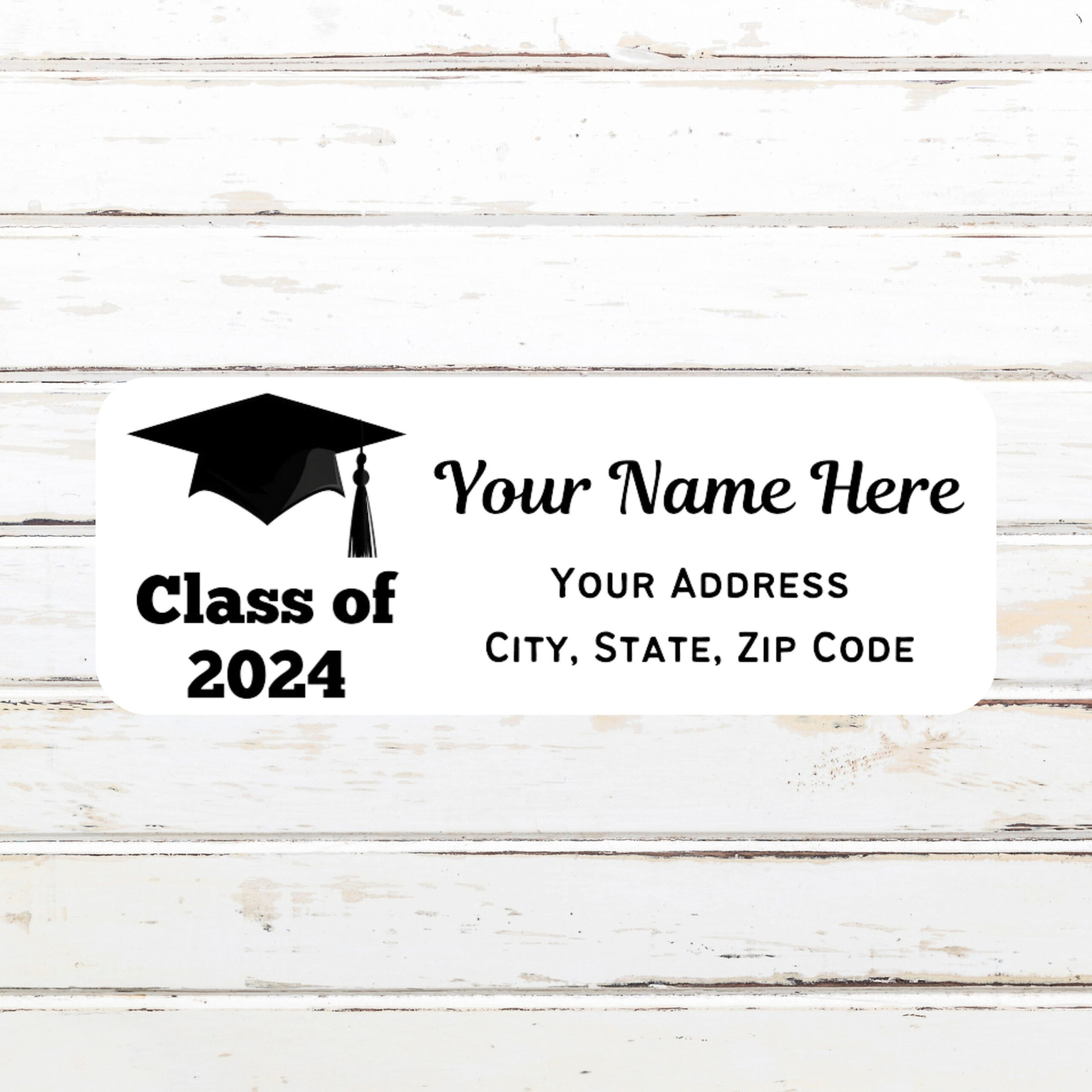 Graduation Address Labels - Etsy within Free Printable Graduation Address Labels