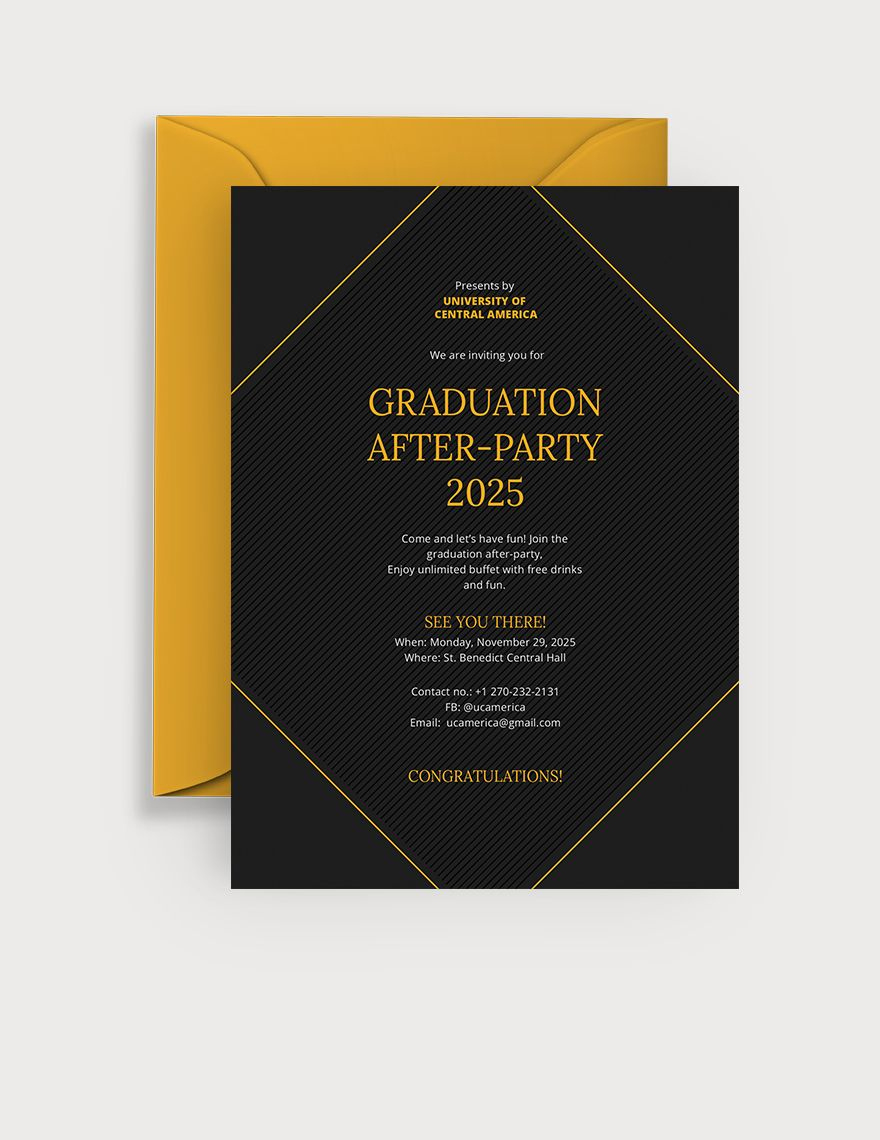 Graduation Party Invitation Template In Pages, Psd, Word for Free Printable Graduation Invitations 2025