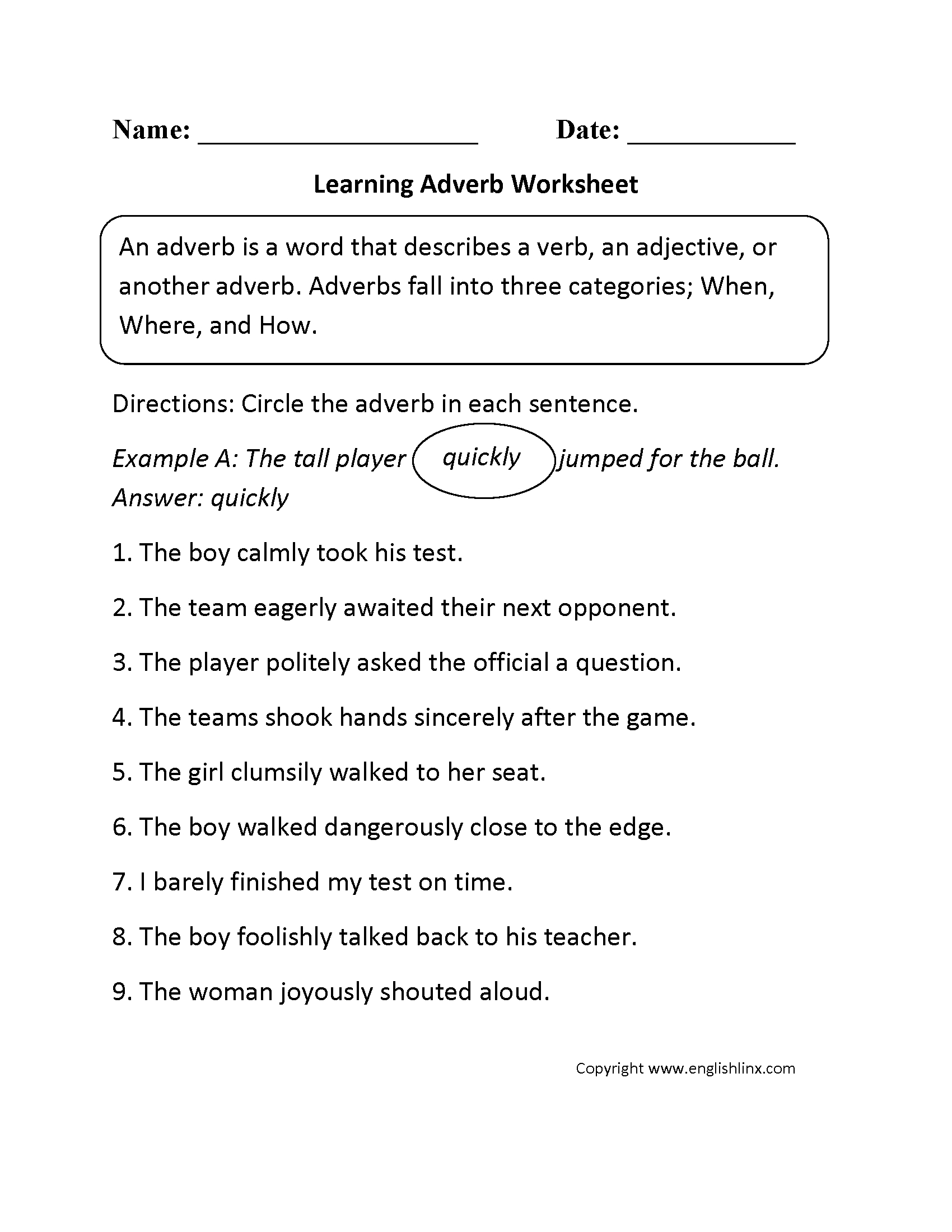 Grammar Worksheets | Parts Of Speech Worksheets with Free Printable Parts Of Speech Worksheets