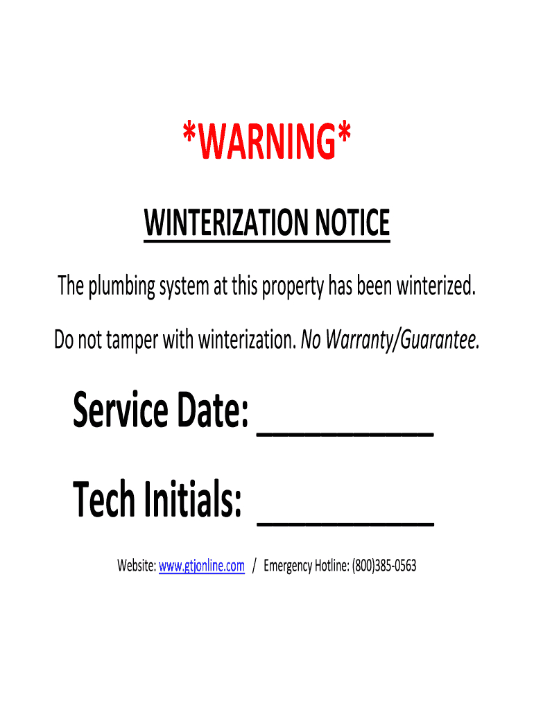 Gtj Online - Fill Online, Printable, Fillable, Blank | Pdffiller with regard to Free Printable Winterization Stickers