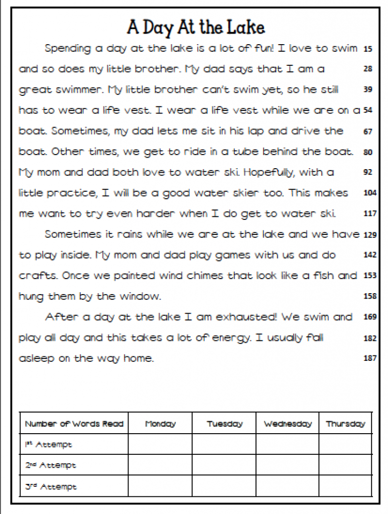 Guided Reading | Reading Fluency Passages, Reading Worksheets for Free Printable Fluency Passages 3Rd Grade