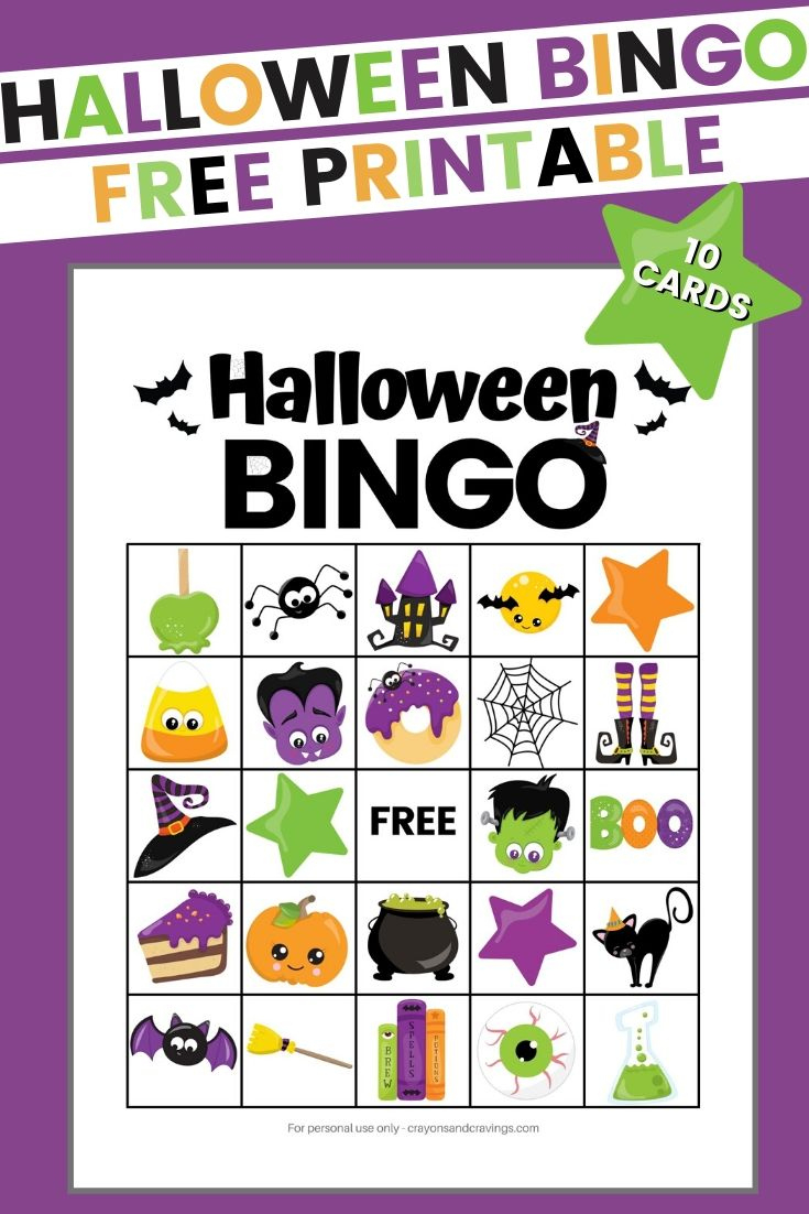 Halloween Bingo Free Printable Halloween Game For Kids for Free Printable Halloween Bingo