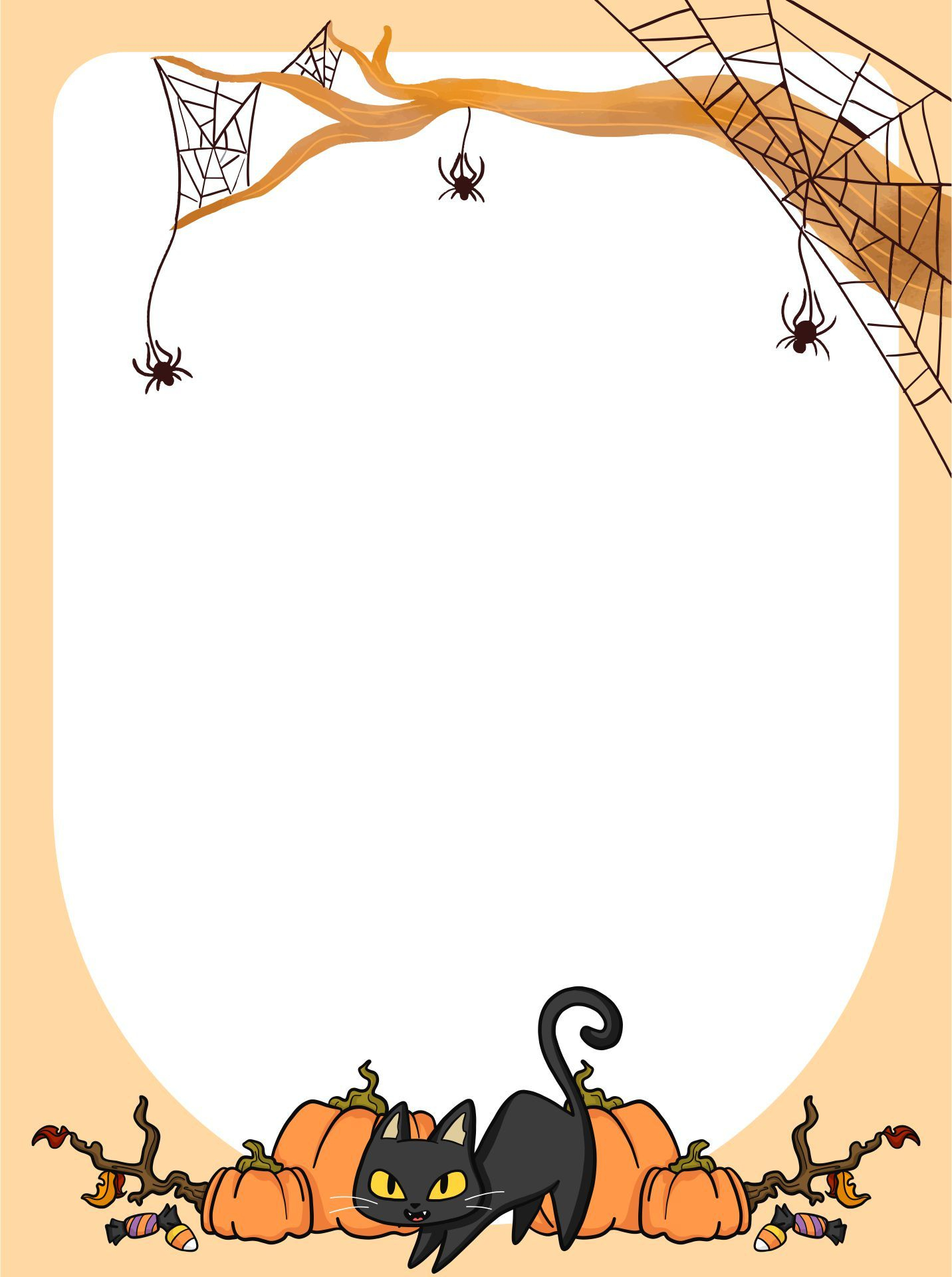 Halloween Border Clip Art - 15 Free Pdf Printables | Printablee for Free Printable Halloween Clipart Border