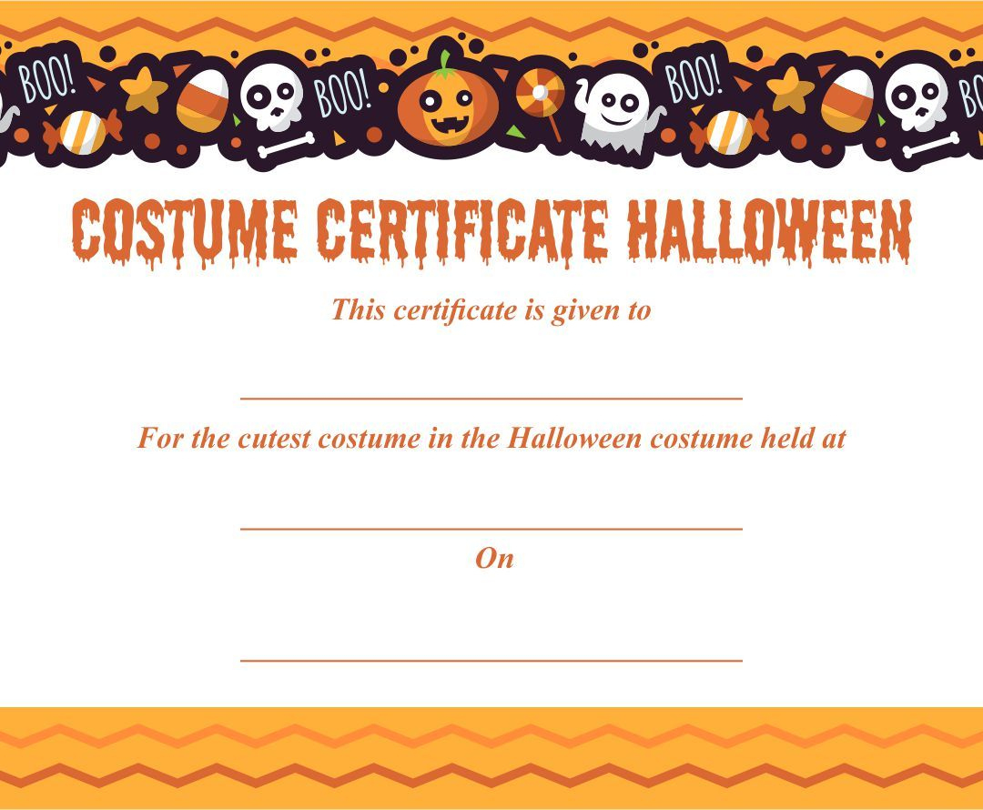 Halloween Costume Awards Printable Free | Halloween Costume Awards within Free Printable Halloween Award Certificates