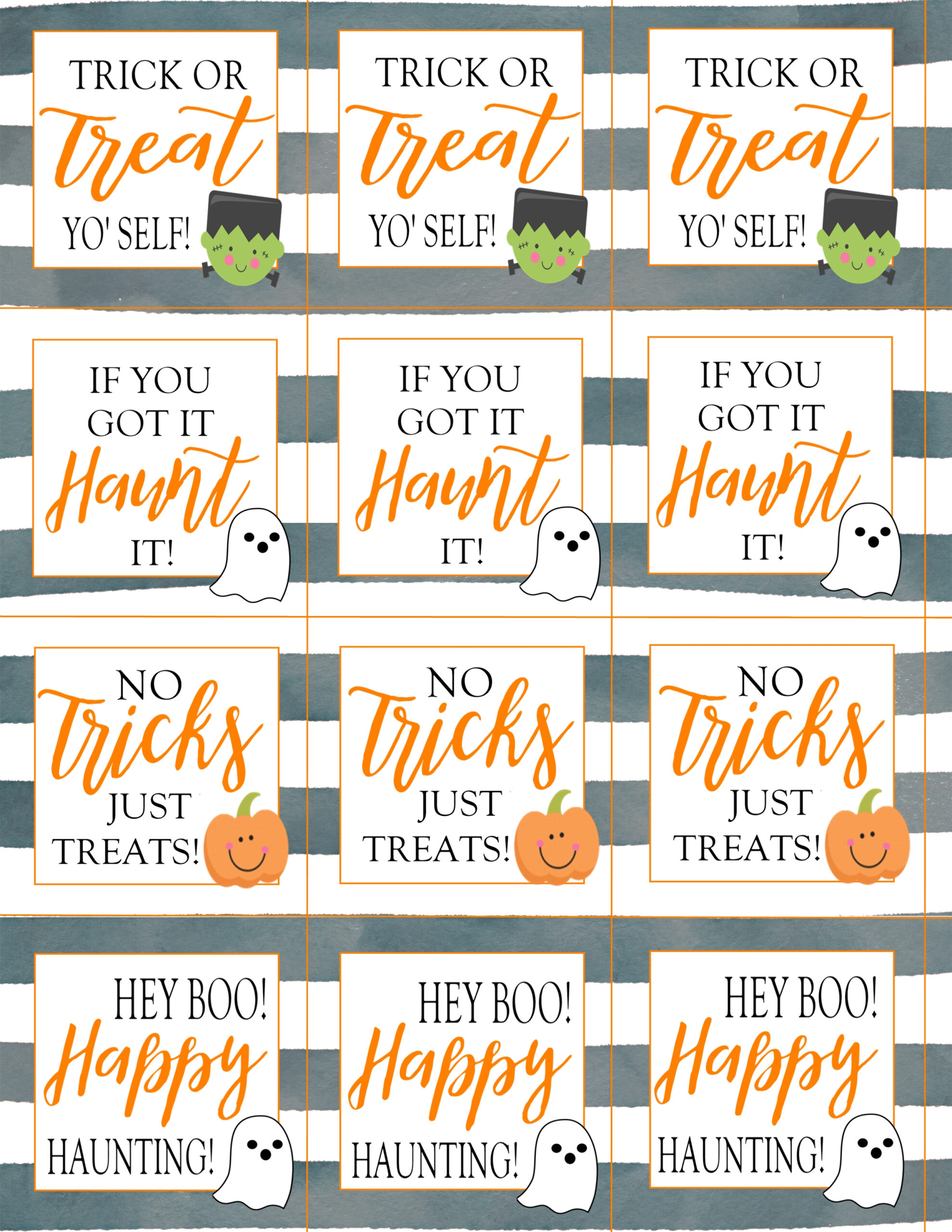 Halloween Treat Tags: 4 Designs - Crisp Collective inside Free Printable Halloween Labels For Treat Bags