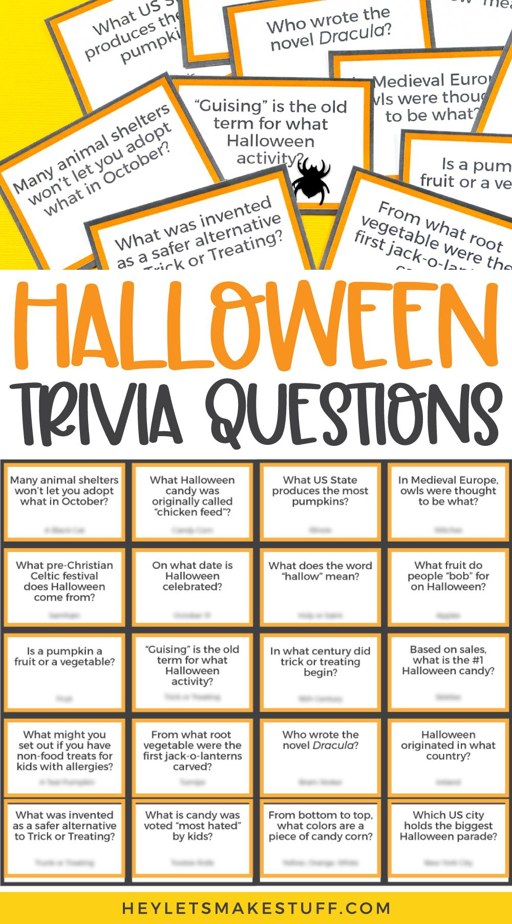 Halloween Trivia Questions | Fun Printable Game pertaining to Halloween Trivia Questions and Answers Free Printable