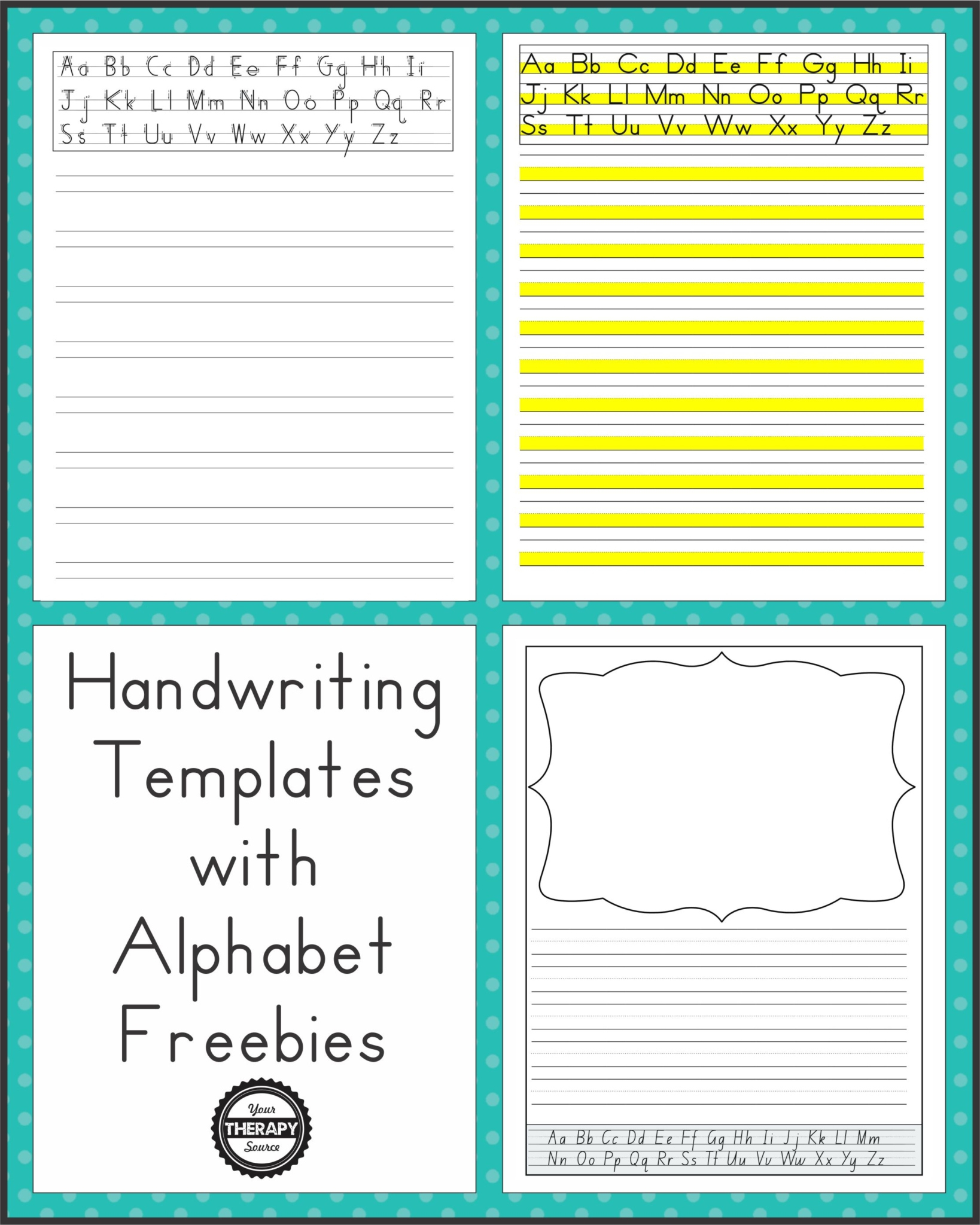 Handwriting Paper Printable - Free - Your Therapy Source throughout Free Printable Writing Paper for Adults