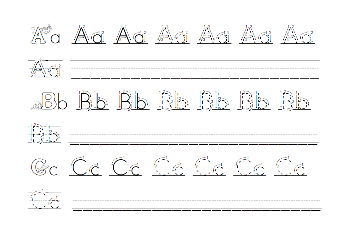 Handwriting Practice Sheets - Free Handwriting Worksheets - 3 Styles in Free Printable Handwriting Worksheets