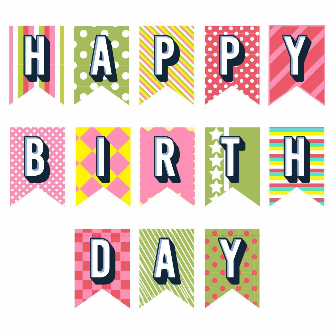 Happy Birthday Printable Banner Letters | Happy Birthday Banner throughout Free Happy Birthday Printable Letters