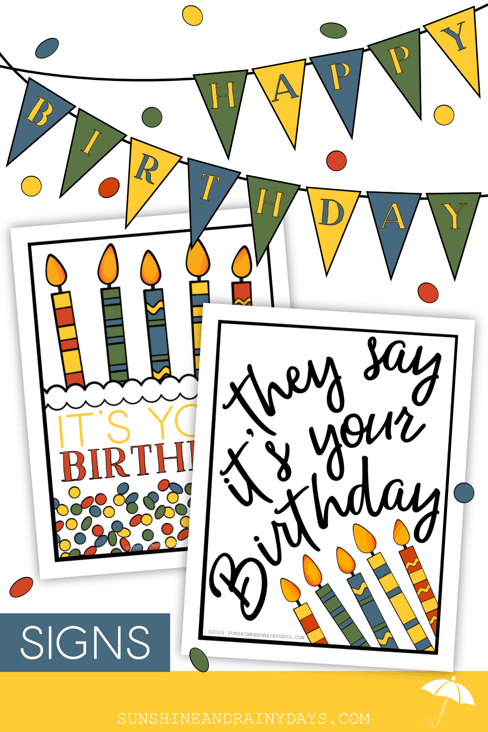 Happy Birthday Sign You Can Print At Home - Sunshine And Rainy Days throughout Free Printable Happy Birthday Signs