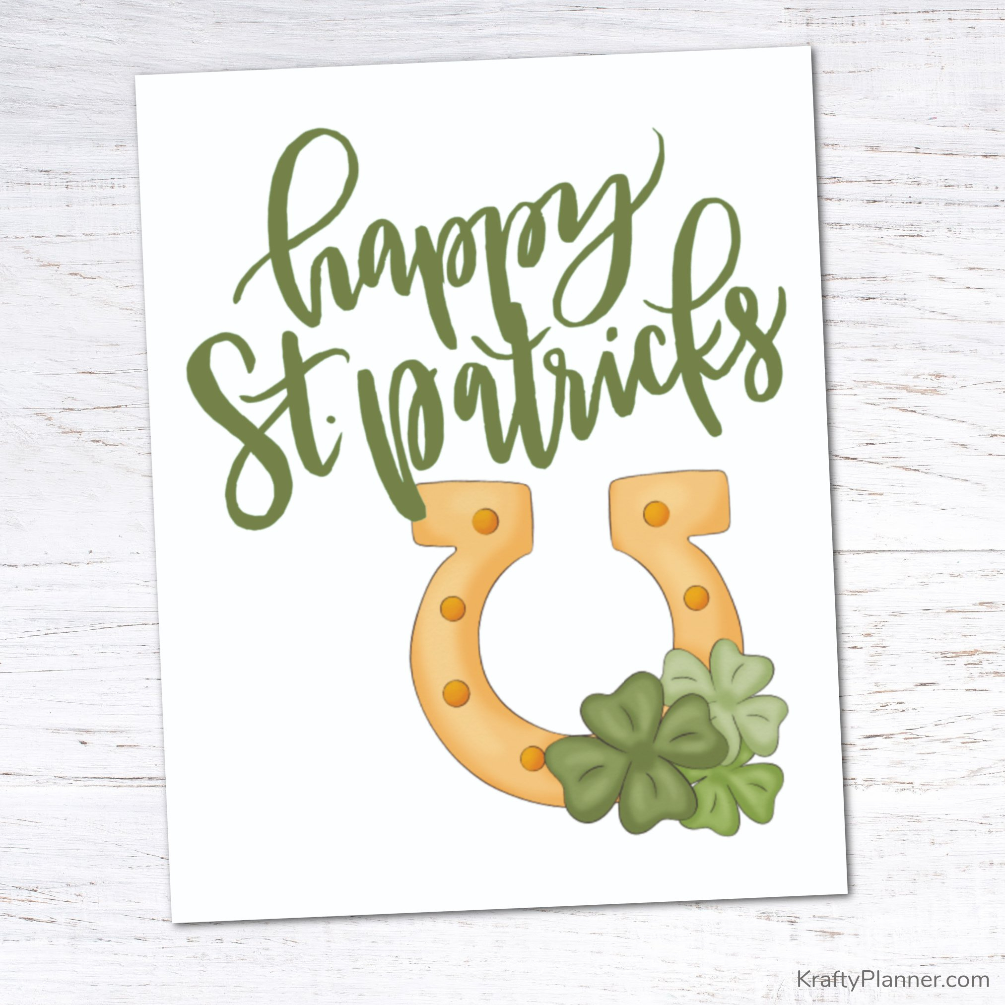 Happy St. Patrick&amp;#039;S Day Free Printable Wall Art — Krafty Planner intended for St Patrick&amp;amp;#039;s Day Printables Free