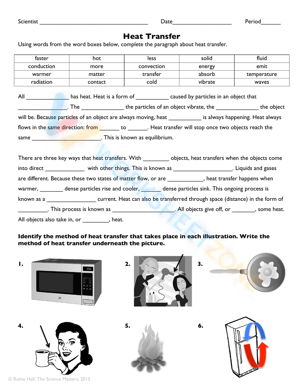 Heat Transfer Worksheet Collection For Teaching &amp; Learning with regard to Free Printable Heat Transfer Worksheets