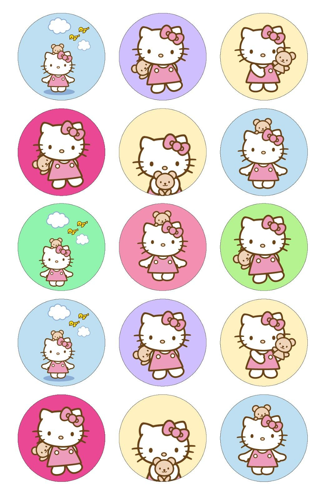 Hello Kitty 1 Inch 4&amp;quot;X6&amp;quot; Collage Sheet | Hello Kitty Printables regarding Hello Kitty Labels Printable Free