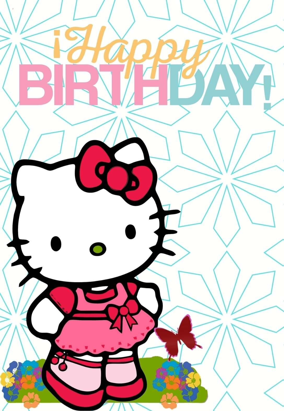 Hello Kitty Birthday Card For A Special Celebration regarding Hello Kitty Birthday Card Printable Free