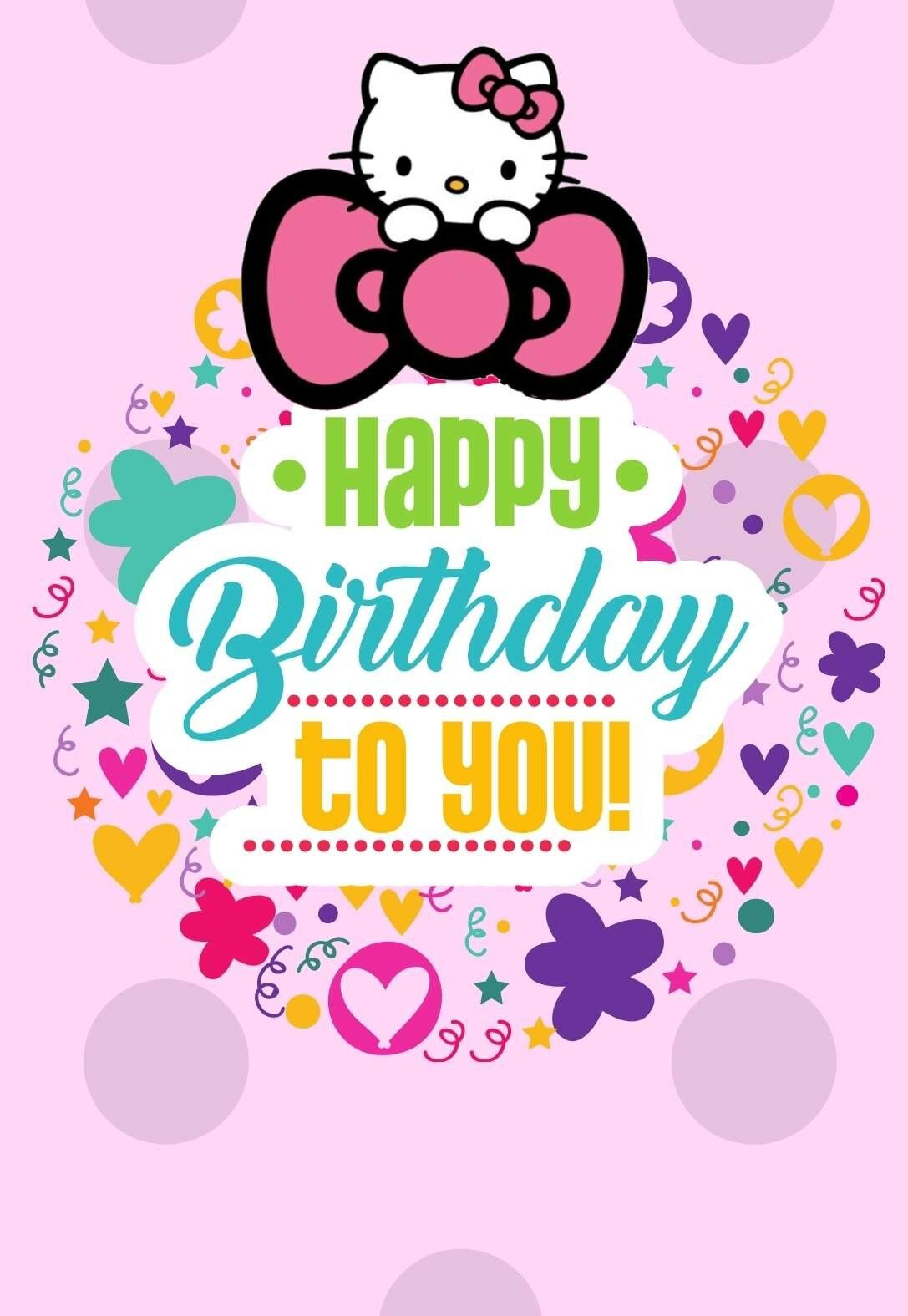 Hello Kitty Printable Birthday Cards — Printbirthday.cards | Hello for Hello Kitty Birthday Card Printable Free