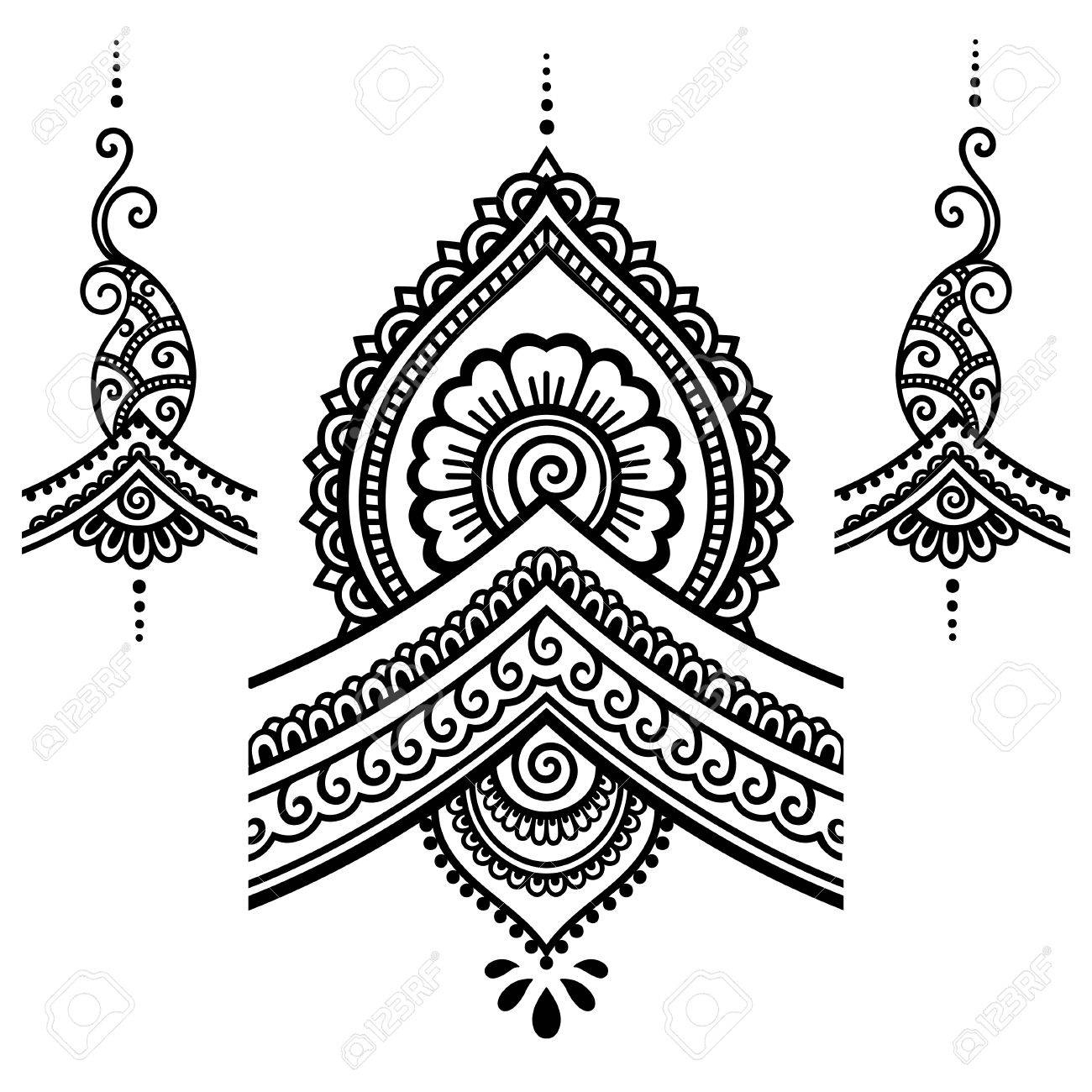 Henna Tattoo Flower Templatehndi. Royalty Free Svg, Cliparts regarding Free Printable Henna Tattoo Designs