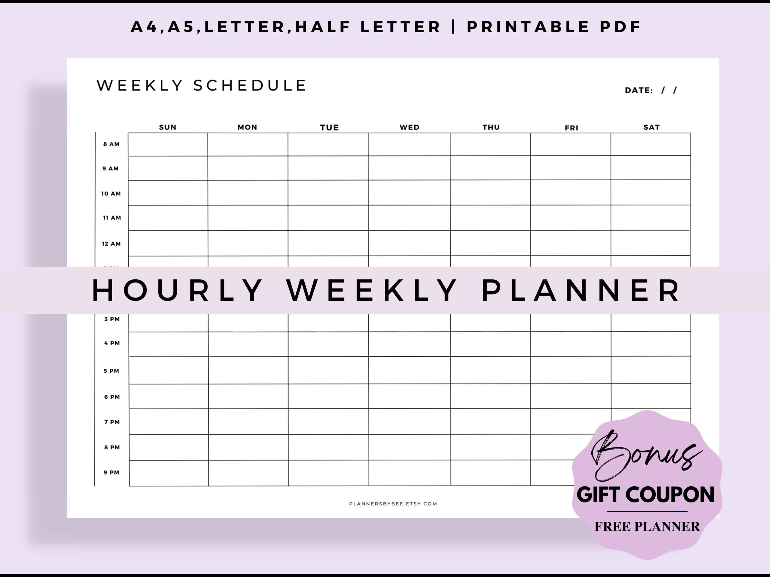 Hourly Weekly Schedule, Weekly Planner Template Pdf, Weekly Desk inside Depends Coupons Free Printable 2018