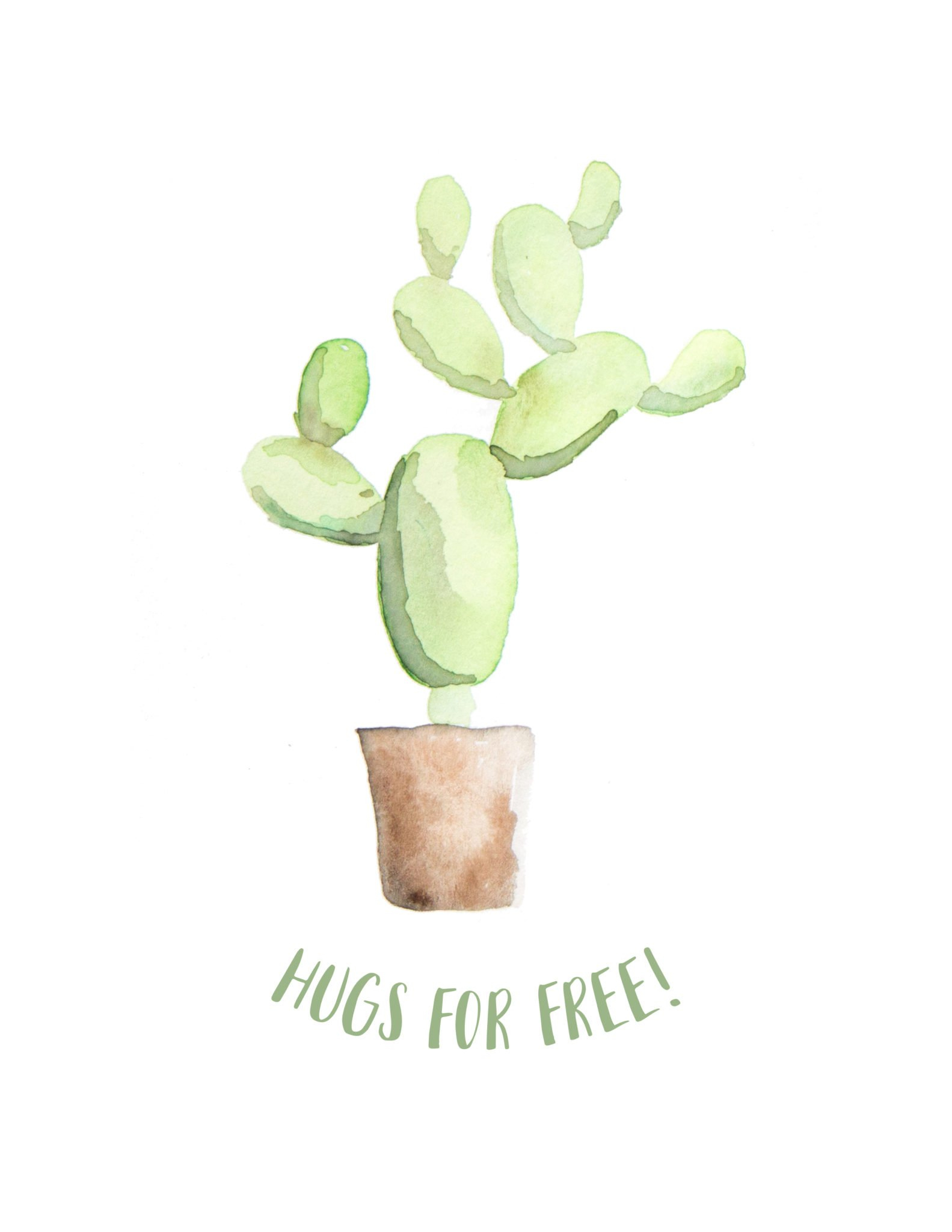 Hugs For Free! Cactus Wall Art Printable – Sustain My Craft Habit with Free Printable Cactus