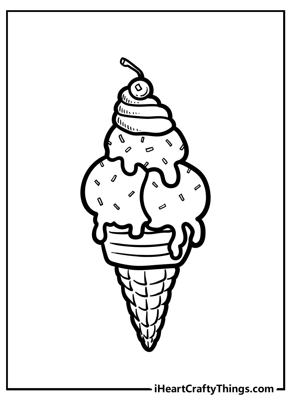 Ice Cream Coloring Pages (100% Free Printables) for Ice Cream Color Pages Printable Free