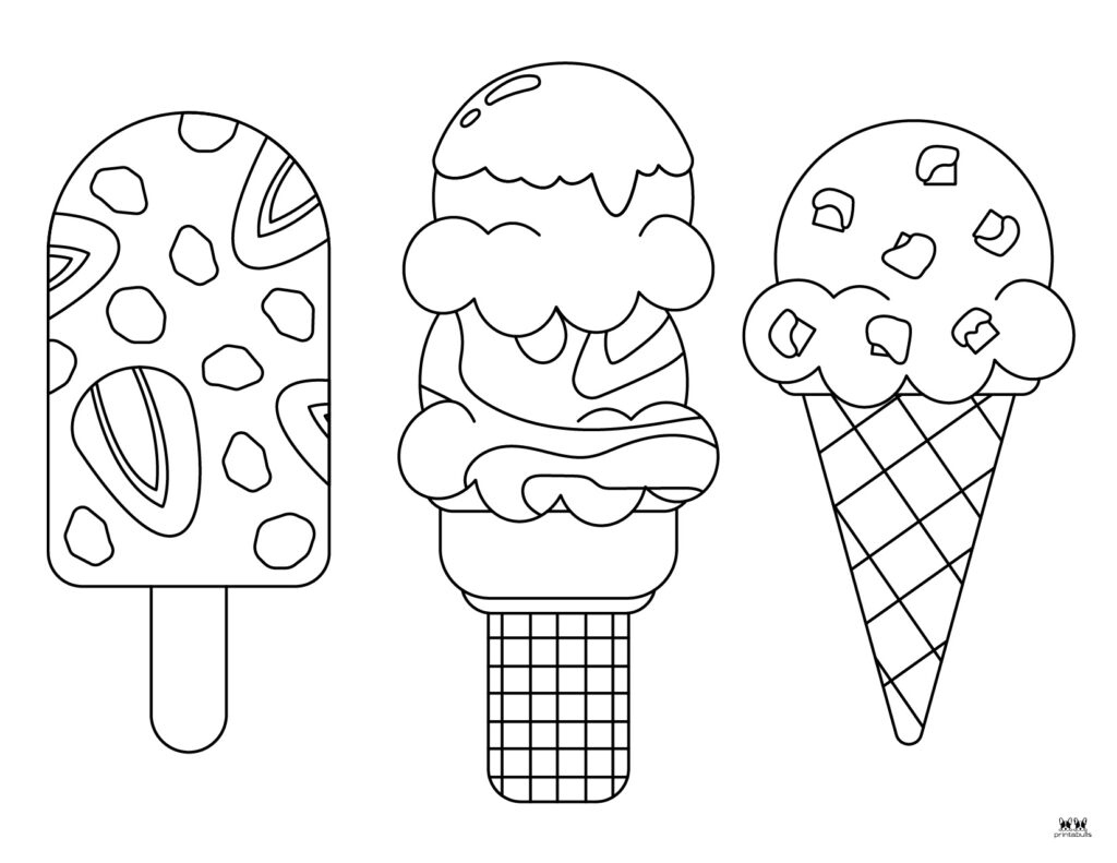 Ice Cream Coloring Pages - 26 Printable Pages | Printabulls for Ice Cream Color Pages Printable Free