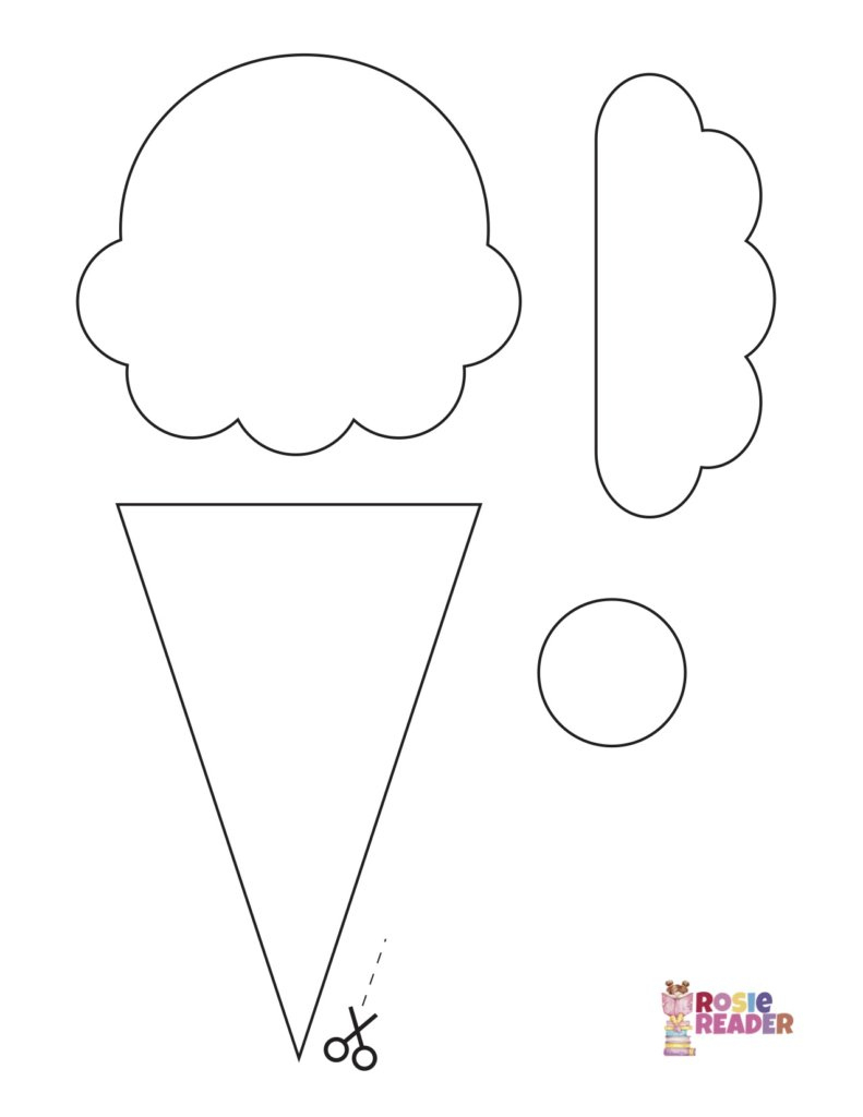 Ice Cream Template - Reading Adventures For Kids Ages 3 To 5 intended for Ice Cream Cone Template Free Printable