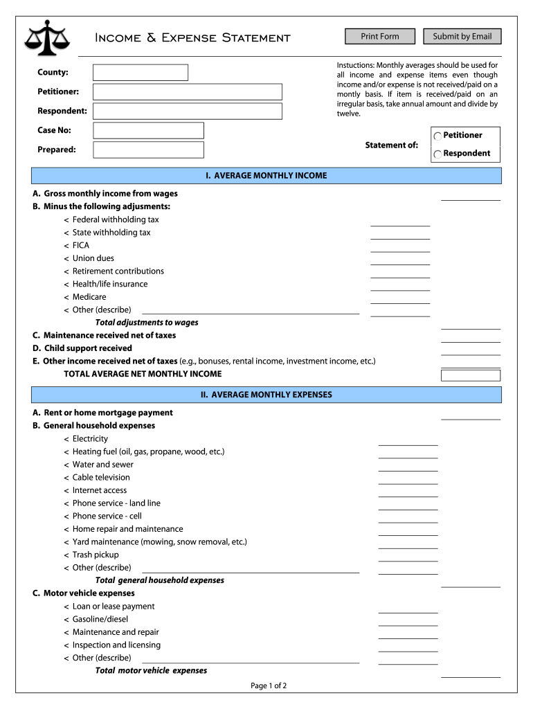 Income And Expense Form Pdf - Fill Online, Printable, Fillable pertaining to Free Printable Income and Expense Form