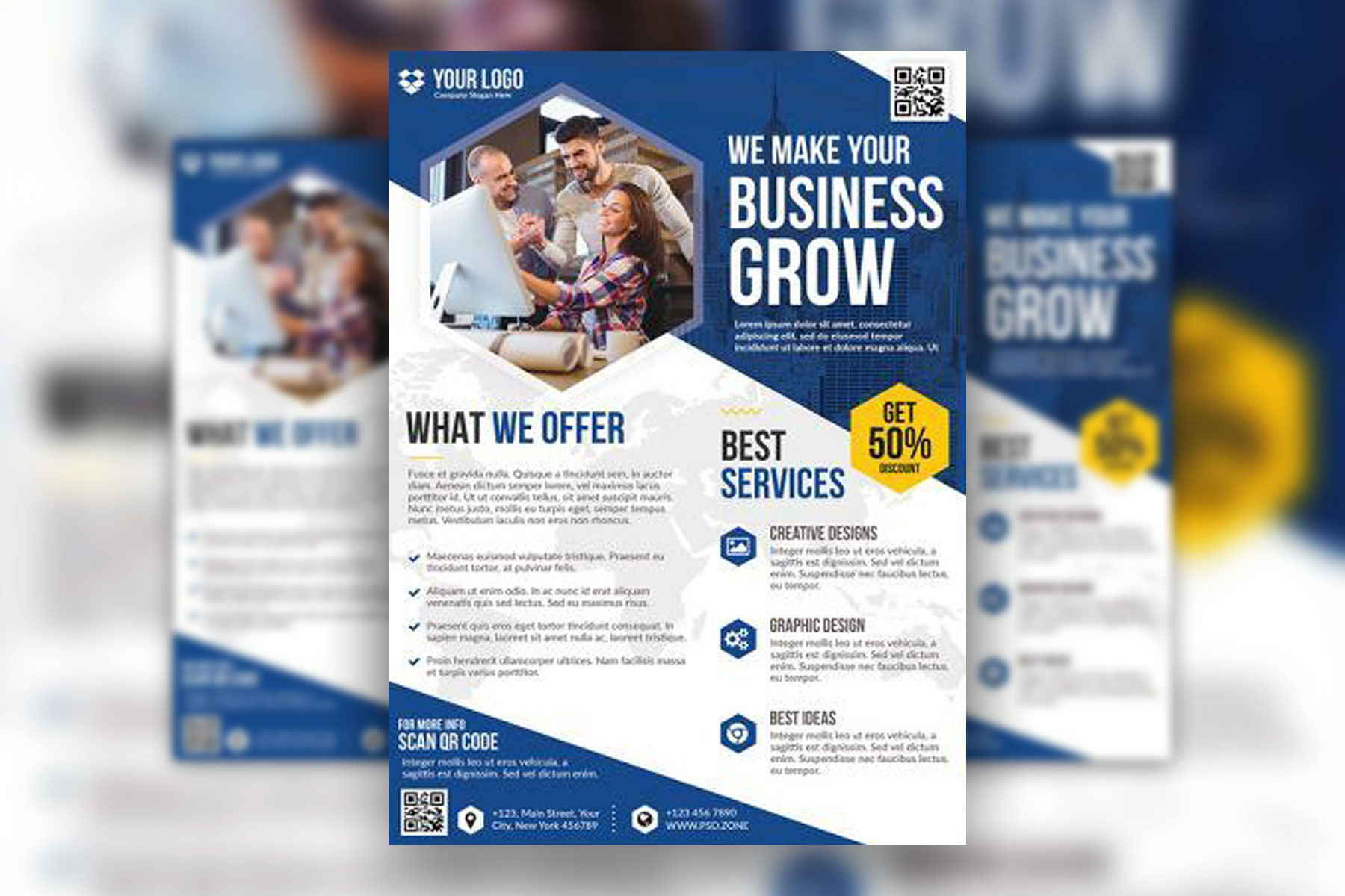 Infographic Bundle Business Flyer Template (Free) - Resource Boy pertaining to Free Printable Business Flyers