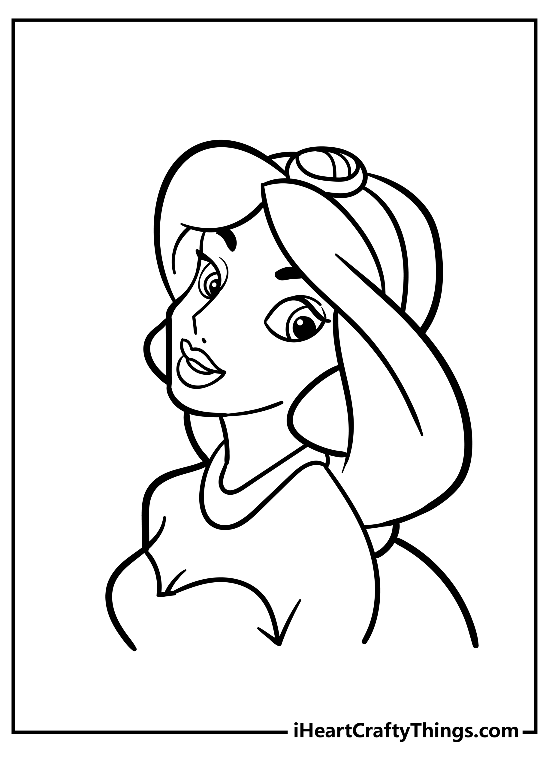 Jasmine Coloring Pages (100% Free Printables) throughout Free Printable Princess Jasmine Coloring Pages