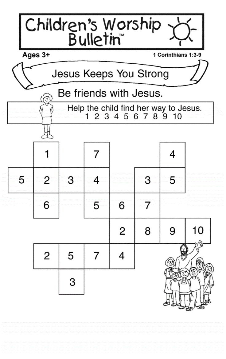 Jesus Keeps You Strong Children&amp;#039;S Bulletin | Bible Lessons For throughout Free Printable Children&amp;#039;S Bible Lessons Worksheets