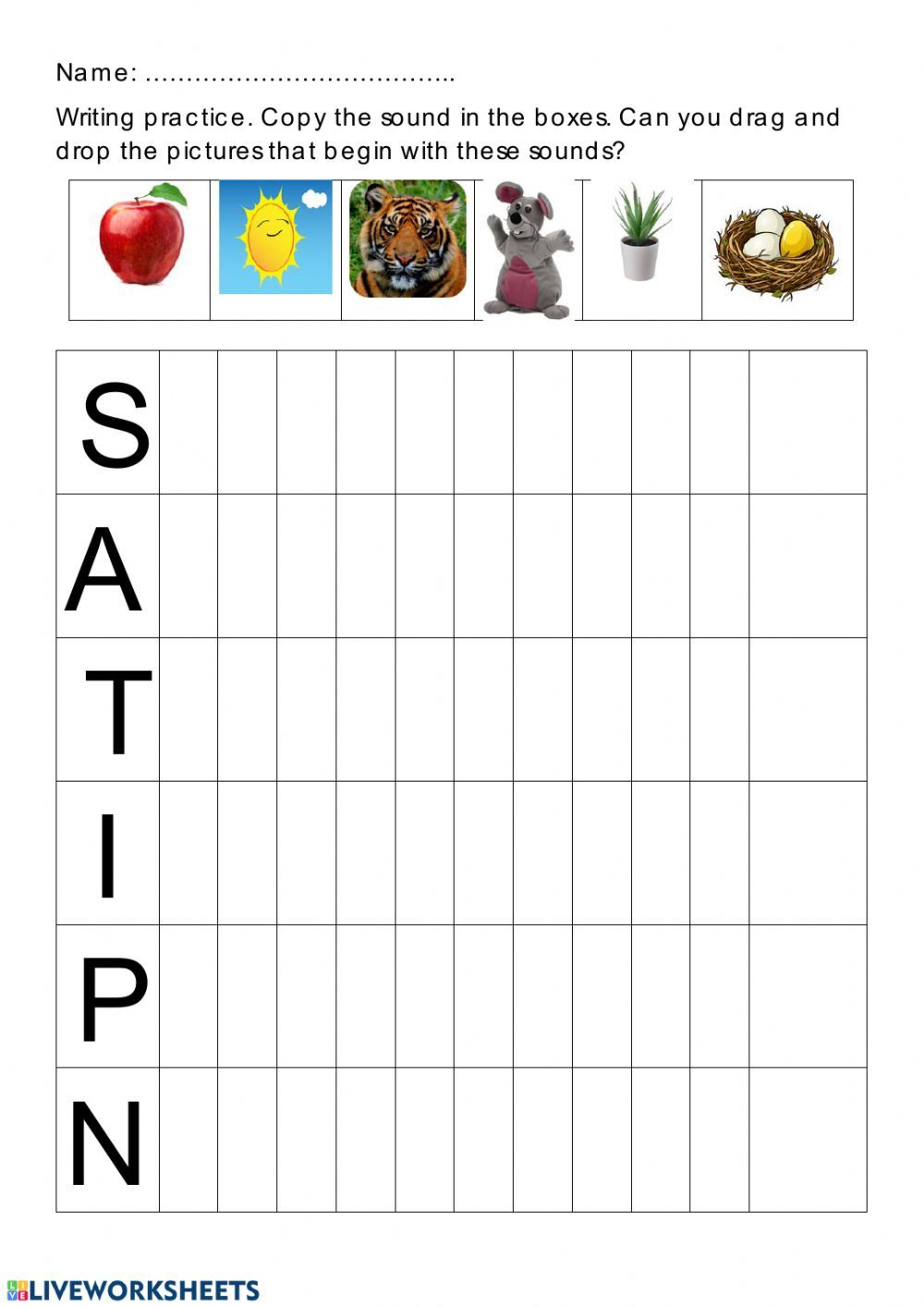 Jolly Phonics Group I - Interactive Worksheet intended for Jolly Phonics Worksheets Free Printable