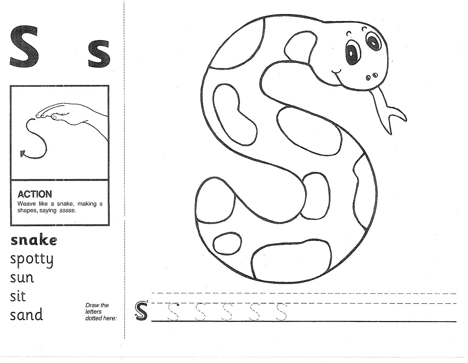 Jolly Phonics Printing Worksheet Example | Phonics Worksheets throughout Jolly Phonics Worksheets Free Printable