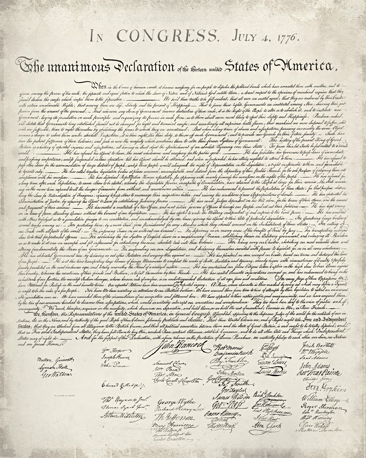 Just Sweet And Simple: Free Printable United States Declaration Of throughout Free Printable Copy Of The Declaration Of Independence