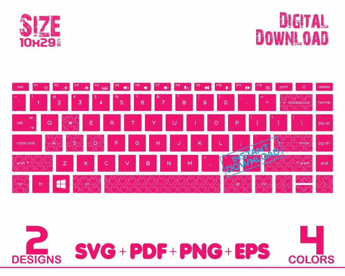 Keyboard Printable Stickers Window Laptop Decal Clipart Pack - Etsy Uk inside Free Printable Keyboard Stickers