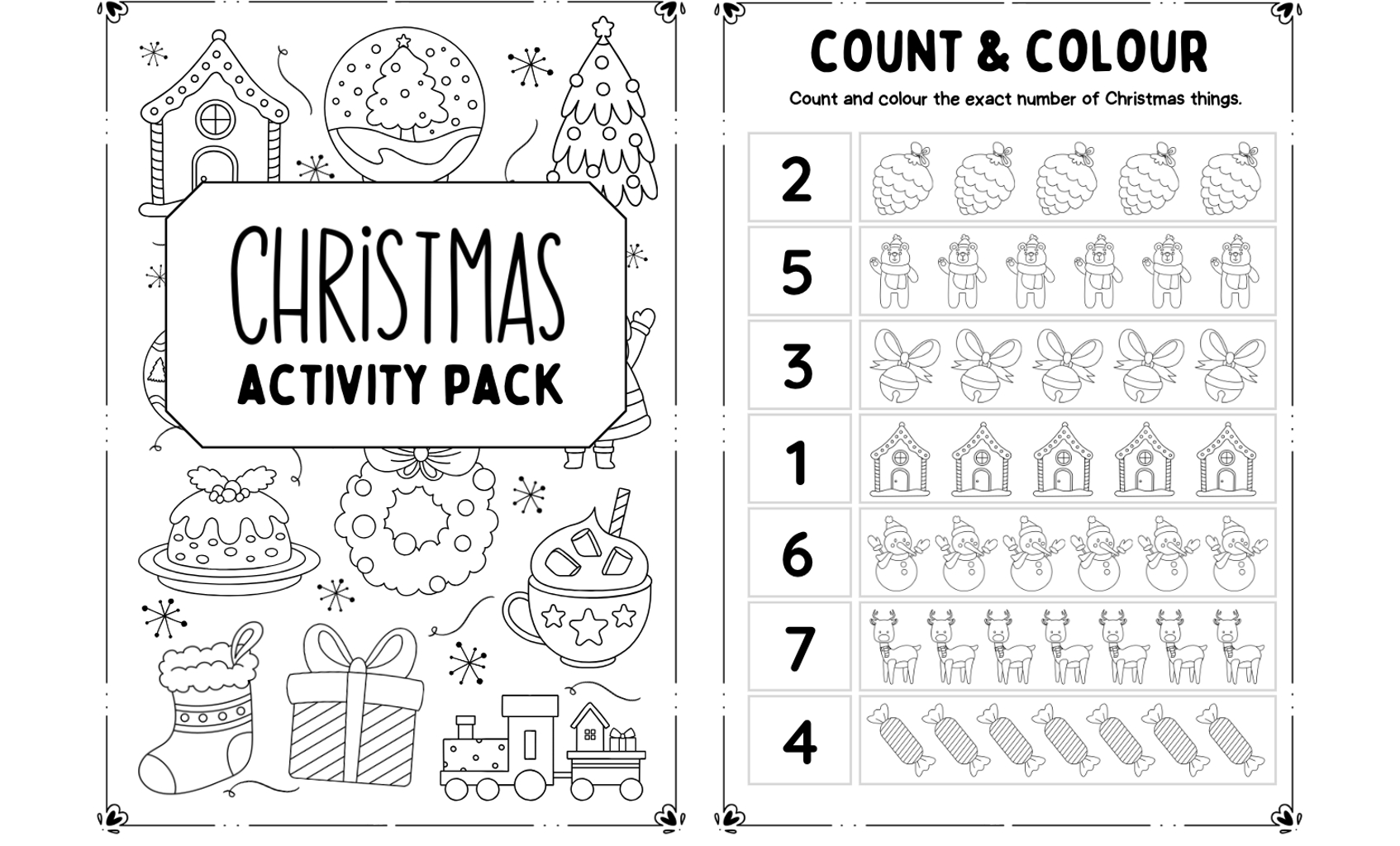 Kids&amp;#039; Christmas Activities: Free Printable Activity Booklet throughout Free Printable Christmas Activities