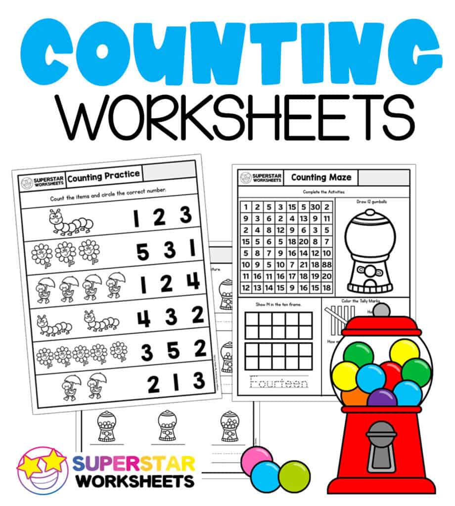 Kindergarten Math Worksheets - Superstar Worksheets intended for Free Printable Kindergarten Math Activities